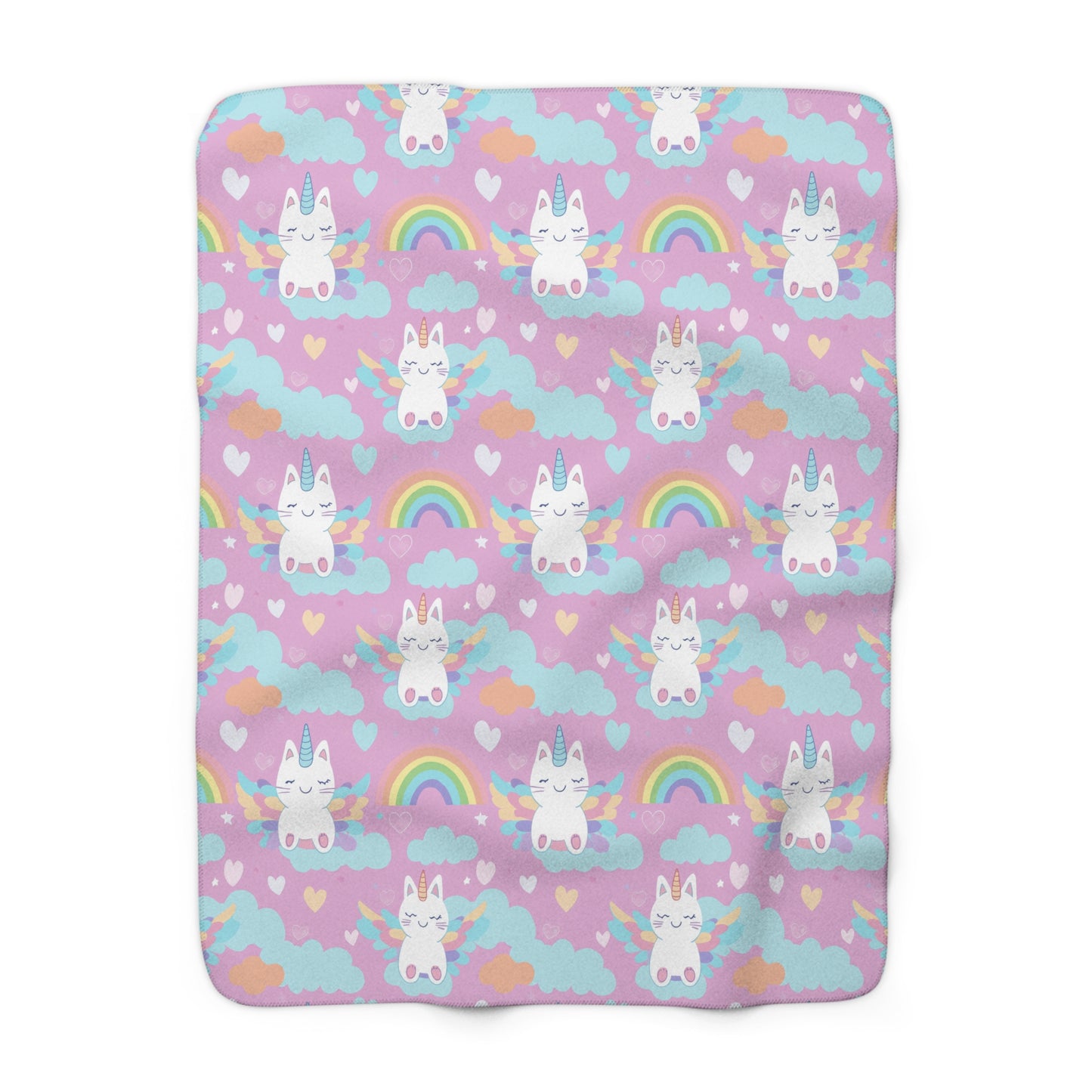 Rainbow Sky Riders Sherpa Fleece Blanket