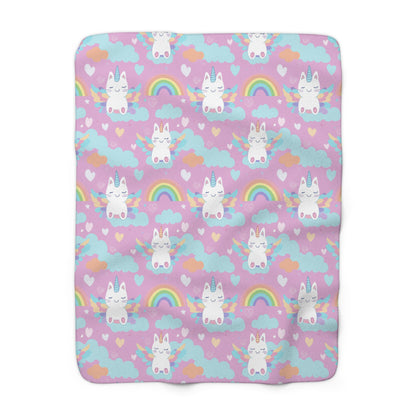 Rainbow Sky Riders Sherpa Fleece Blanket