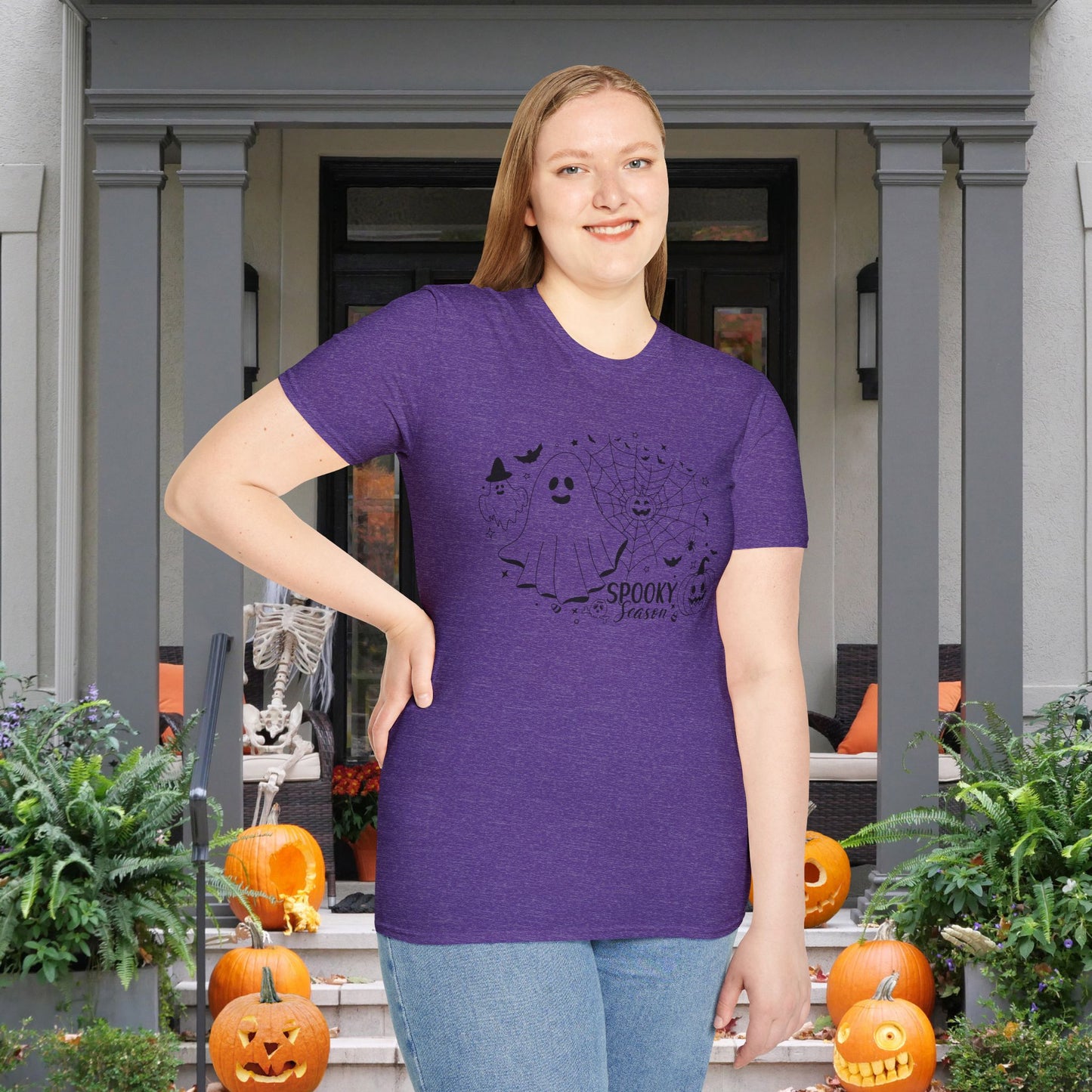 Spooky Season (Ghost & Spider Web Adult T-shirt