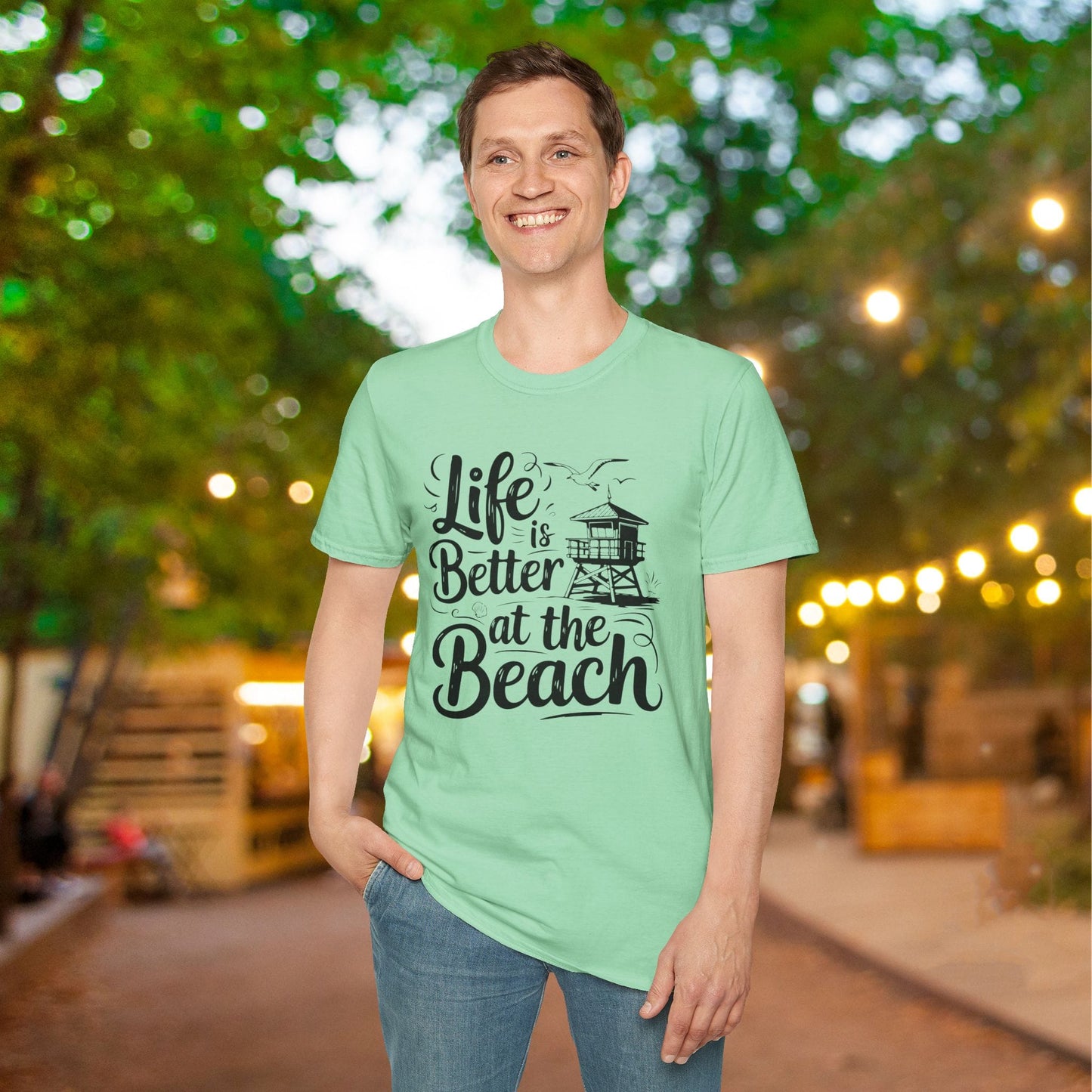 Life is Better At The Beach Adult T-shirt