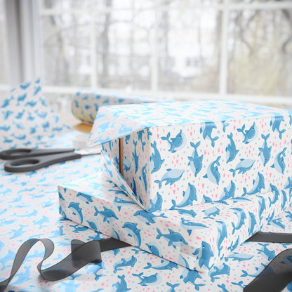 Little Dolphin Splash Wrapping Paper
