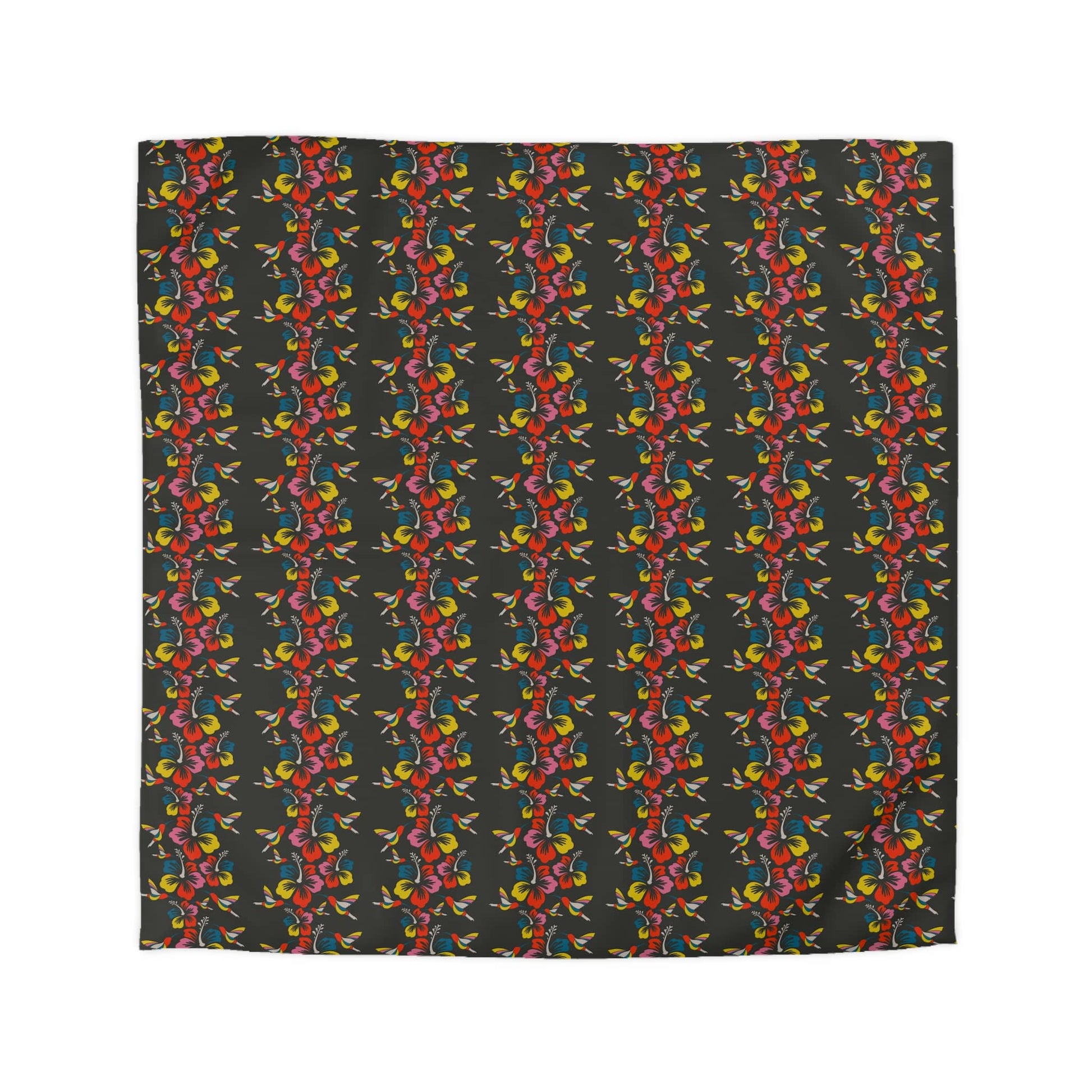 Hummingbirds & Hibiscus Flowers Microfiber Duvet Cover