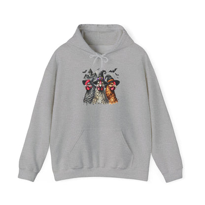 Spooky Witchy Chickens Heavy Blend™ Hooded Sweatshirt