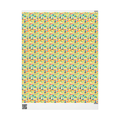 Pastel Rocket Dreams Wrapping Paper