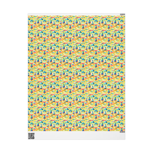 Pastel Rocket Dreams Wrapping Paper
