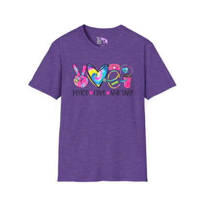 Peace Love Nursing Adult T-shirt