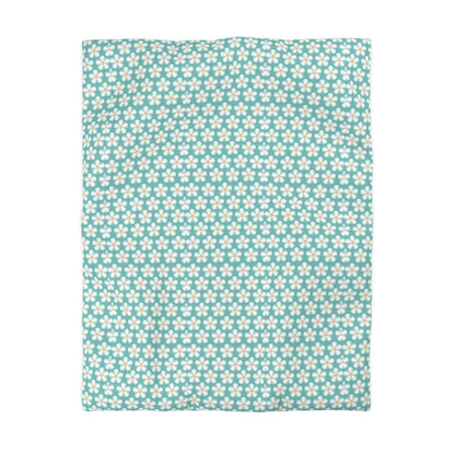 Tealberry Blooms Microfiber Duvet Cover