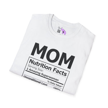 Mom Nutrition Facts Adult T-shirt