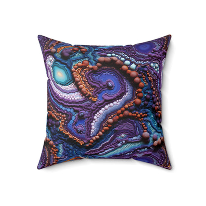 Living Stone Veins Throw Pillow