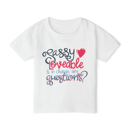 Sassy, Loveable, & In Charge Any Questions?  Heavy Cotton™ Toddler T-shirt