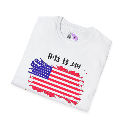 This is My Pride Flag American Flag Adult T-shirt