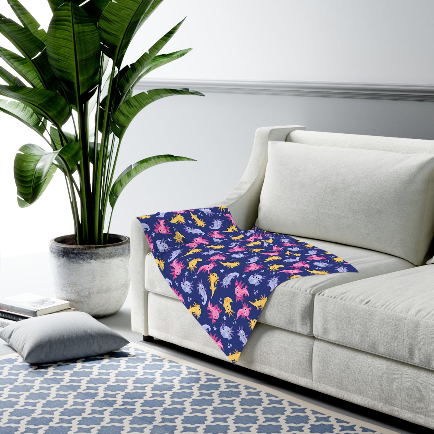 Axolotl Lagoon Baby Swaddle Blanket