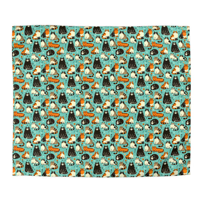 Whimsy Whiskers Microfiber Duvet Cover