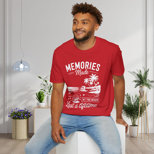 Memories Made at the Beach Last A Lifetime Adult T-shirt