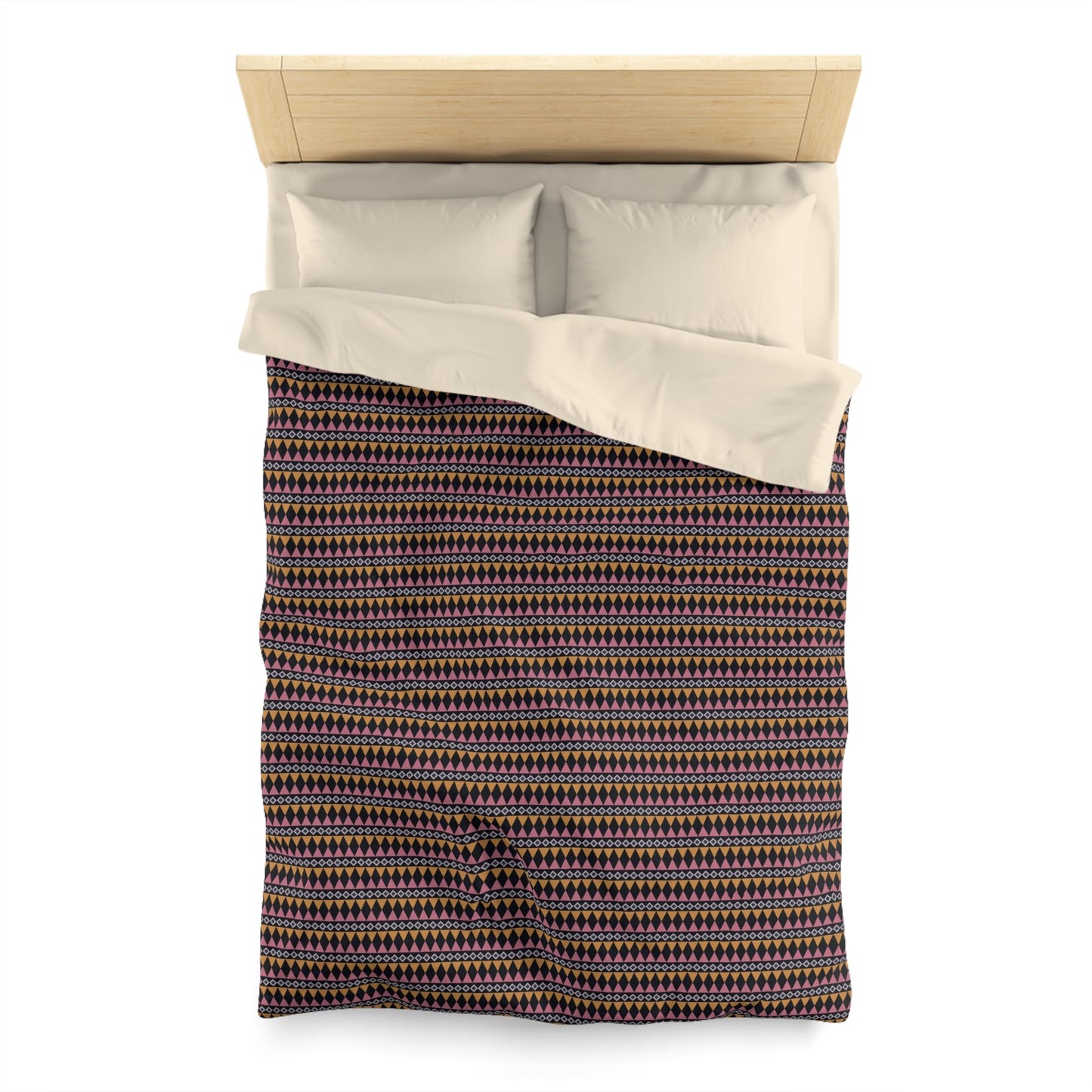 Midnight Clay Cairn Stripes Microfiber Duvet Cover