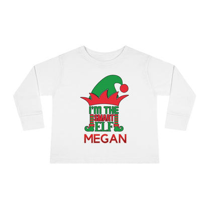 I'm The Smart Elf Toddler Long Sleeve Tee