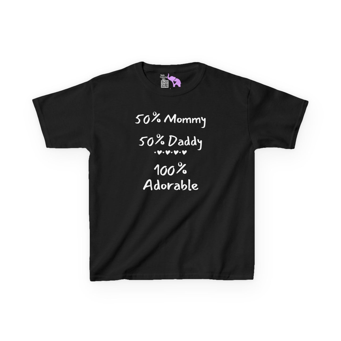 50% Mommy 50% Daddy 100% Adorable Kids Heavy Cotton™ Tee