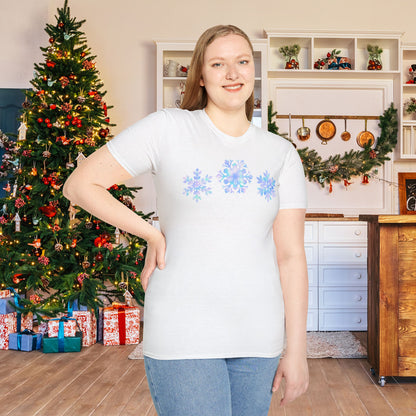 Blue Snowflakes Adult T-shirt