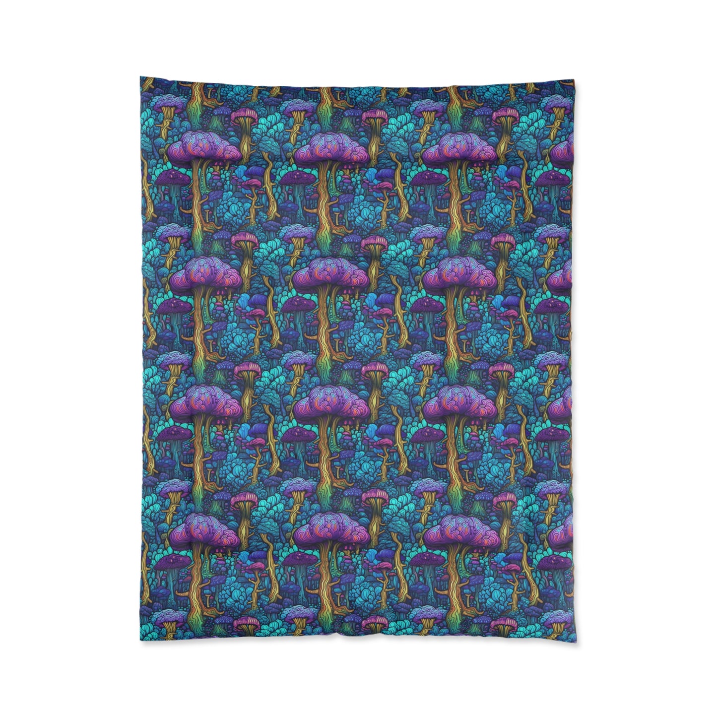 Trippy Purple Mushrooms Basic Bedding Set