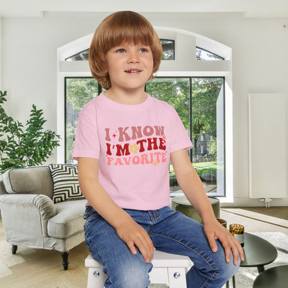 I Know I'm The Favorite Heavy Cotton™ Toddler T-shirt