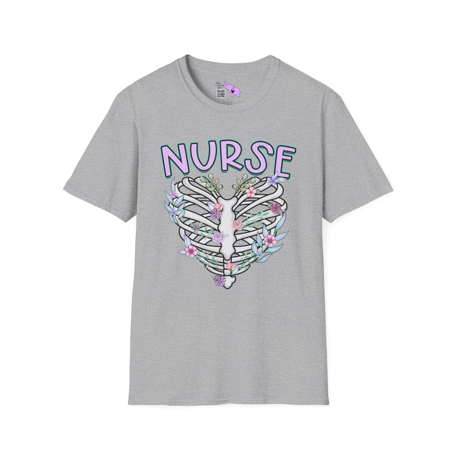 Nurse (Ribs & Flowers) Adult T-shirt