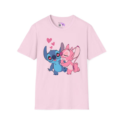 Valentine Stitch Kisses Adult Unisex Tshirt