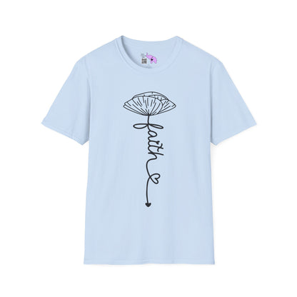 Faith (Vertical, Floral) Adult T-shirt