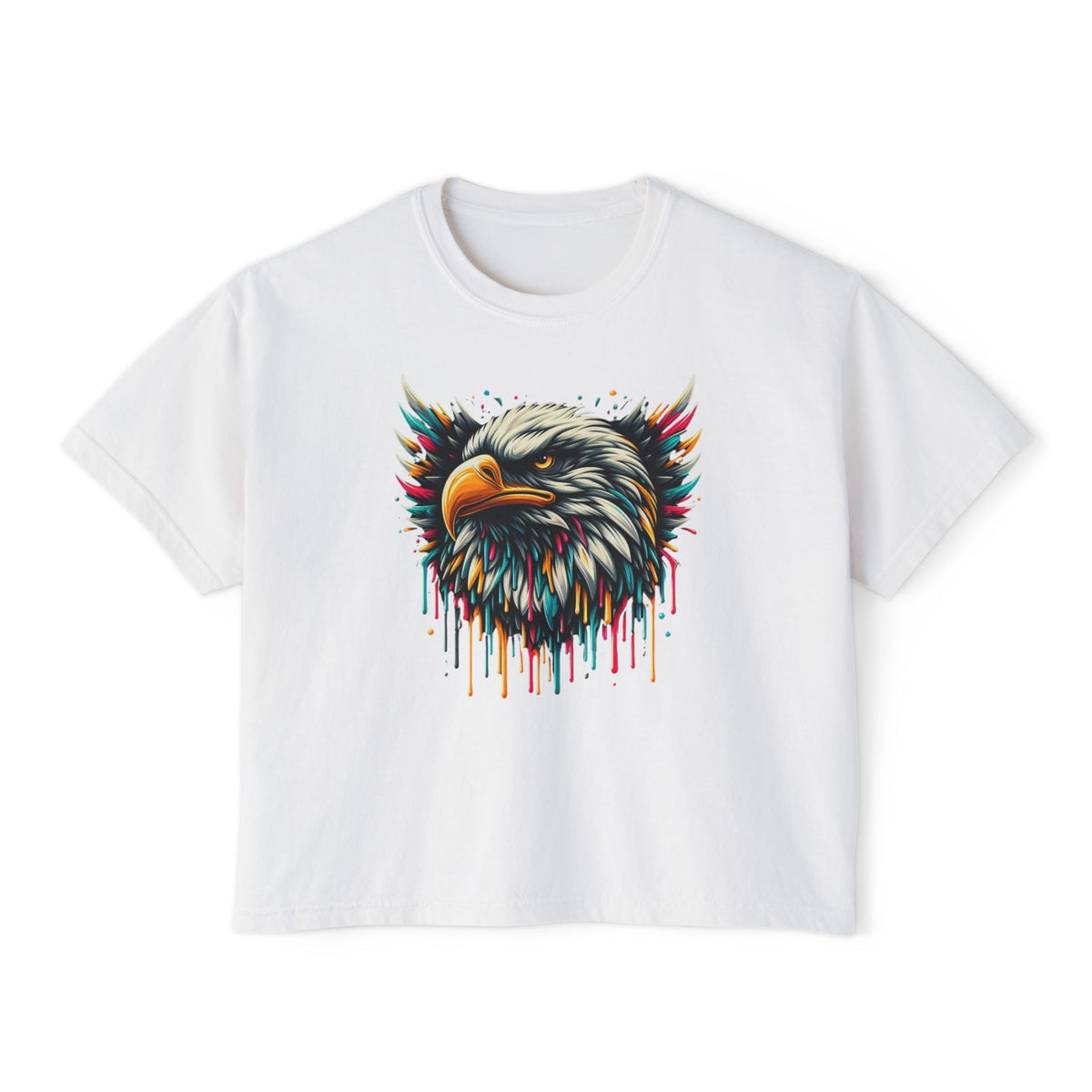 Colorful Bald Eagle Women's Boxy Tee