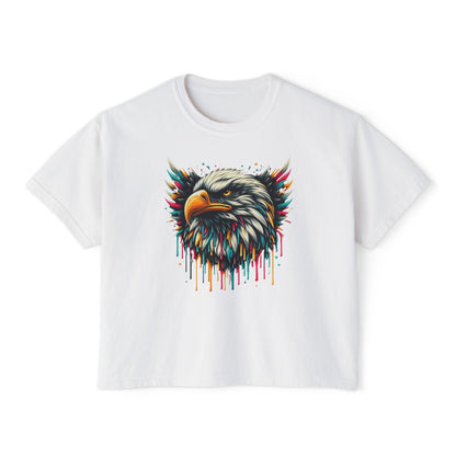 Colorful Bald Eagle Women's Boxy Tee