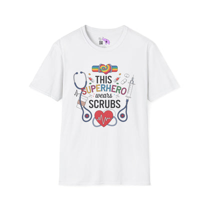 This Superhero Wears Scrubs Adult T-shirt