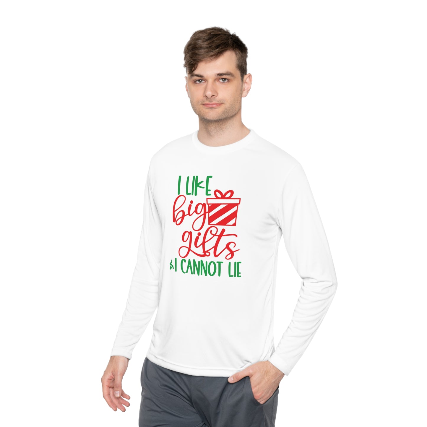 I Like Big Gifts & I Cannot Lie Adult Long Sleeve Tee