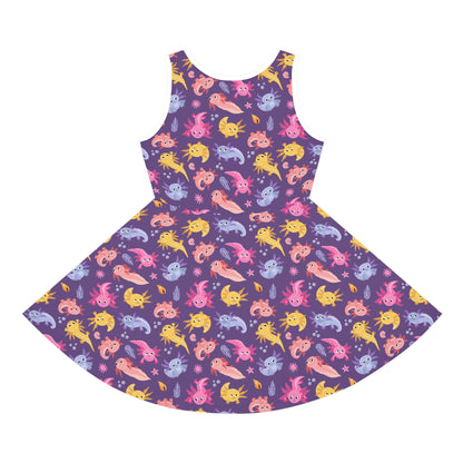 Axolotl Adventures Girls' Sleeveless Sundress