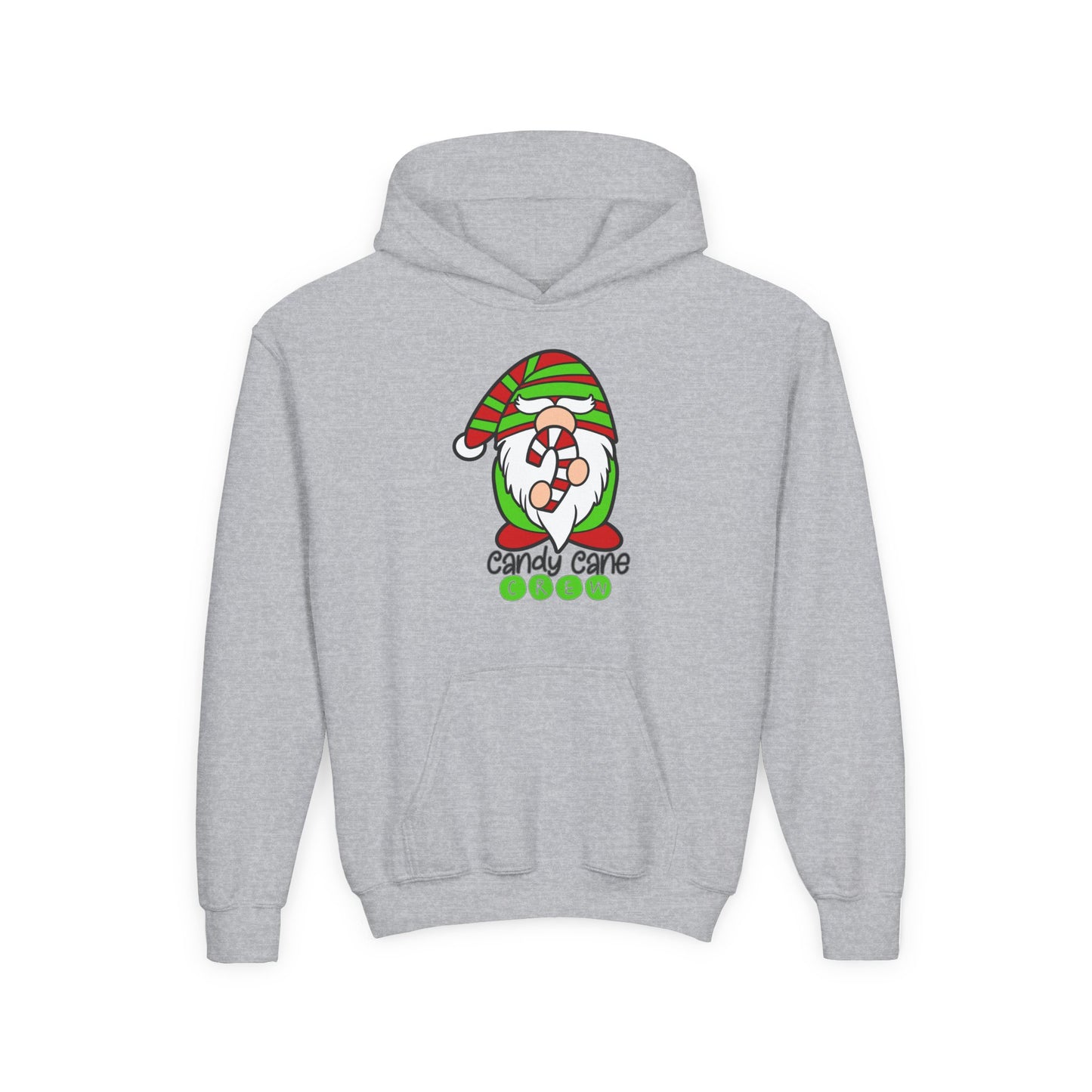 Candy Cane Crew Gnome Youth Hoodie
