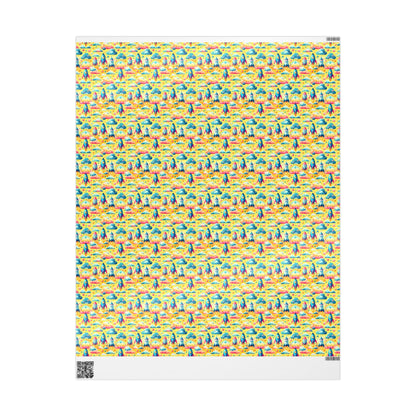 Pastel Rocket Dreams Wrapping Paper