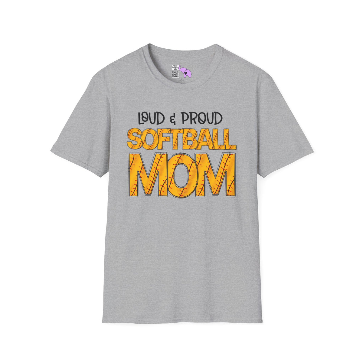 Loud & Proud Softball Mom Adult T-shirt