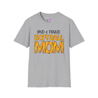 Loud & Proud Softball Mom Adult T-shirt