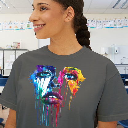 Colorful Face Women's Boxy Tee
