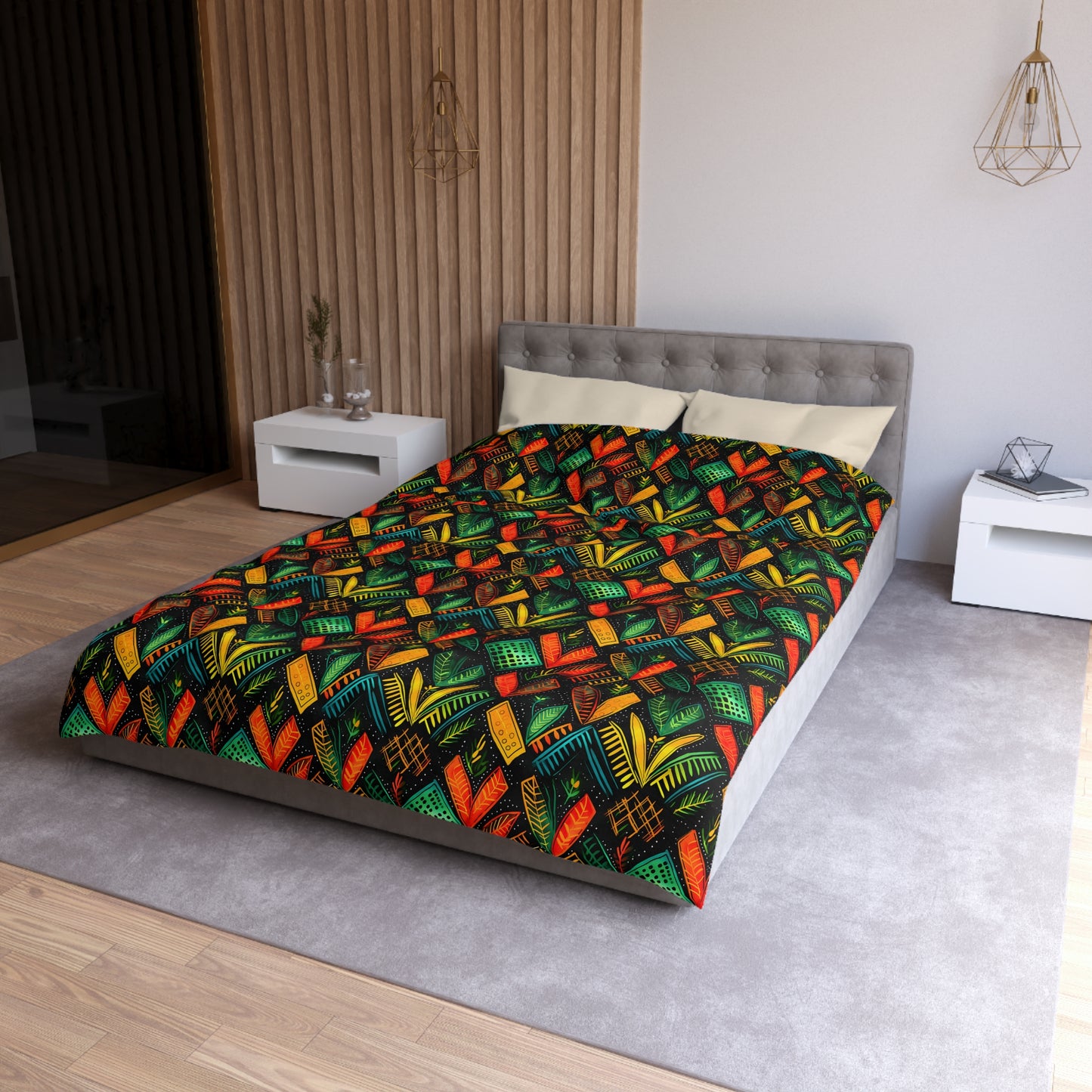 Kujichagulia Waves Microfiber Duvet Cover