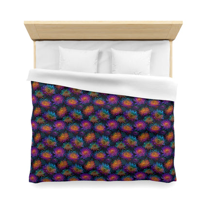 Luminous Lotus Microfiber Duvet Cover