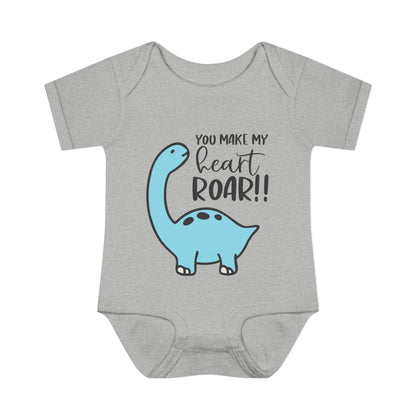 You Make My Heart Roar!! Baby Rib Bodysuit