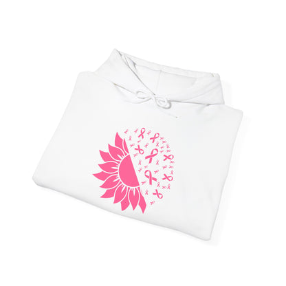 Sunflower & Butterflies Breast Cancer Awareness Adult Heavy Blend™ Hoodie