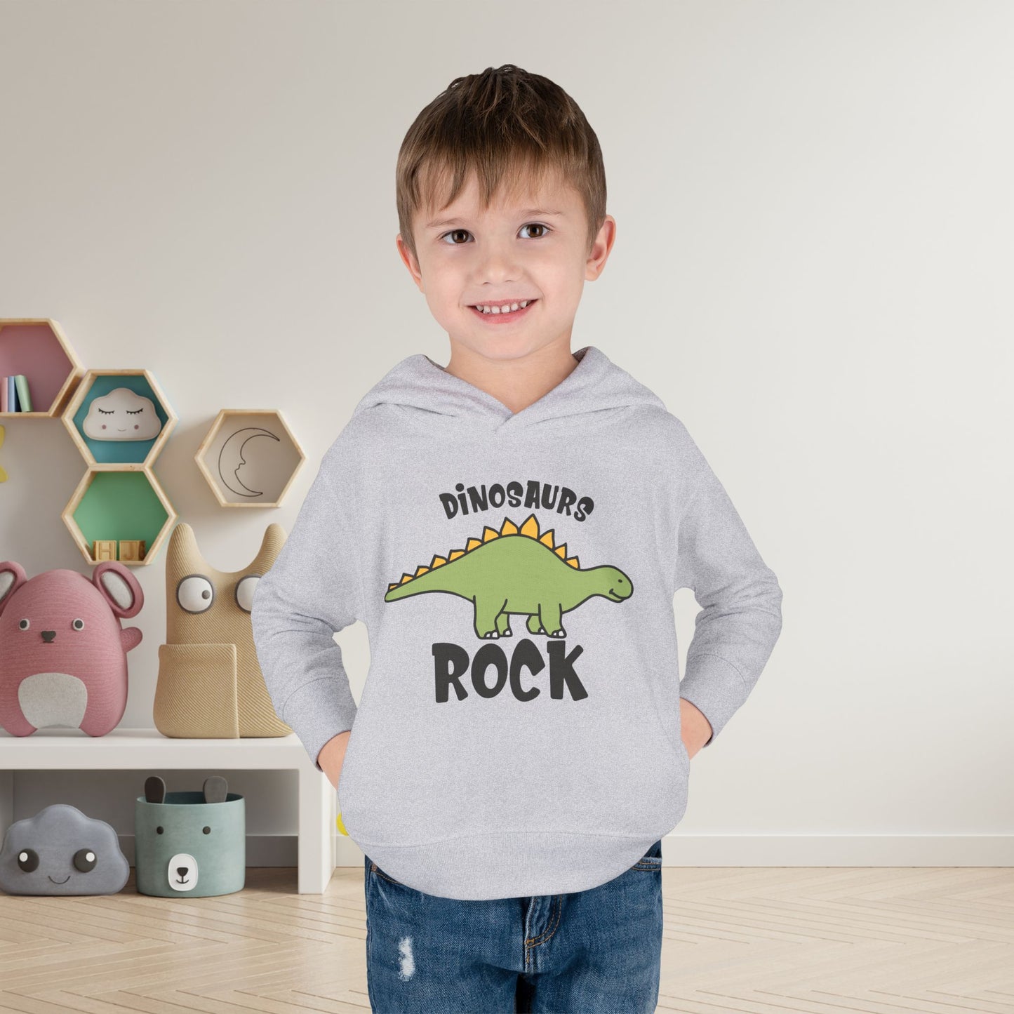 Dinosaurs Rock Toddler Hoodie