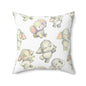 Dancing Elephants Throw Pillow