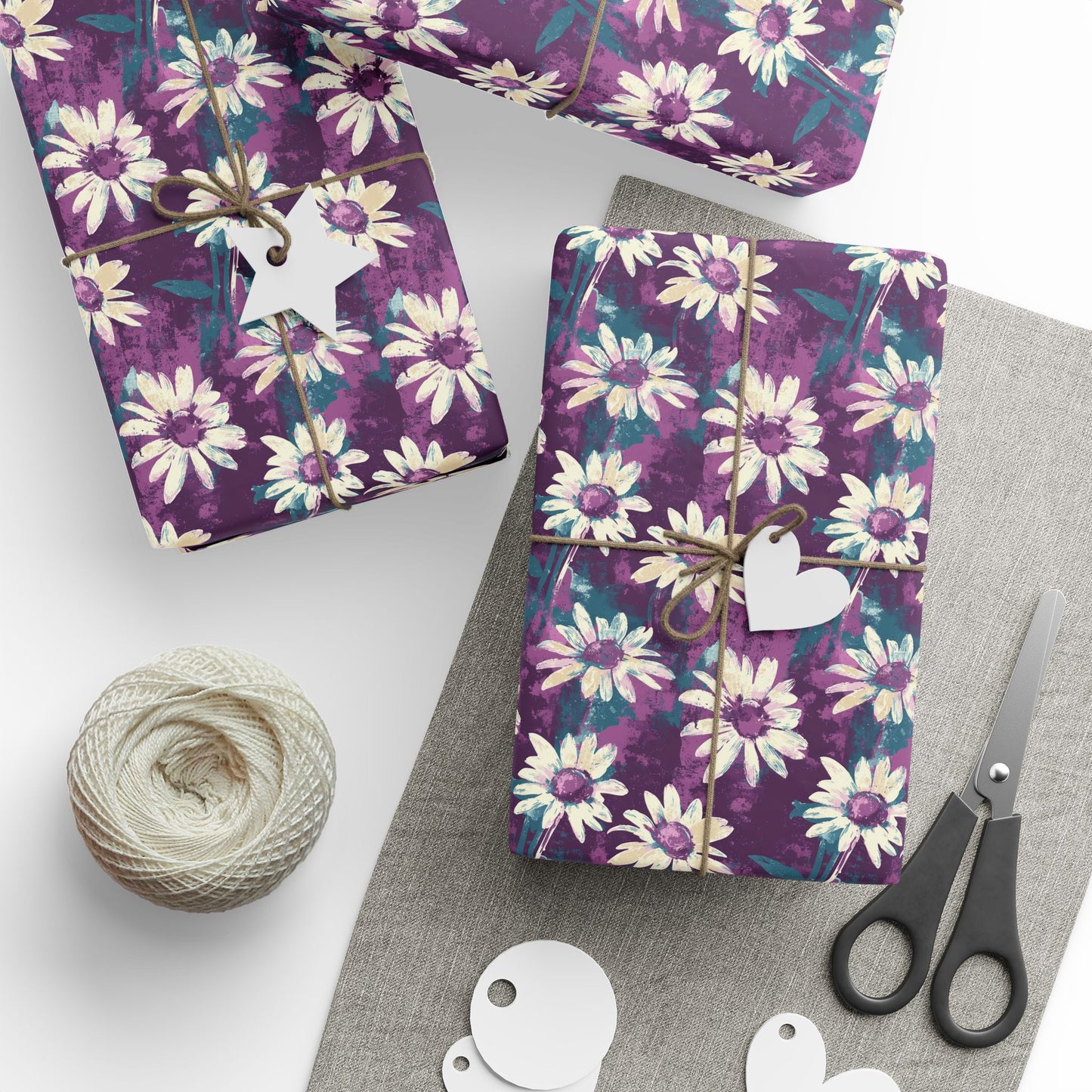 Twilight Daisy Meadow Wrapping Paper