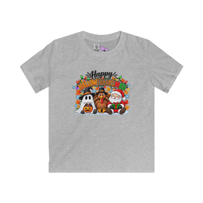 Happy Hallowthanksmas (String Lights) Youth Softstyle Tee