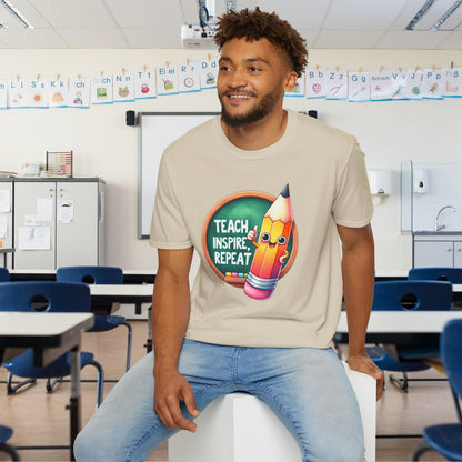 Teach Inspire Repeat Adult T-shirt