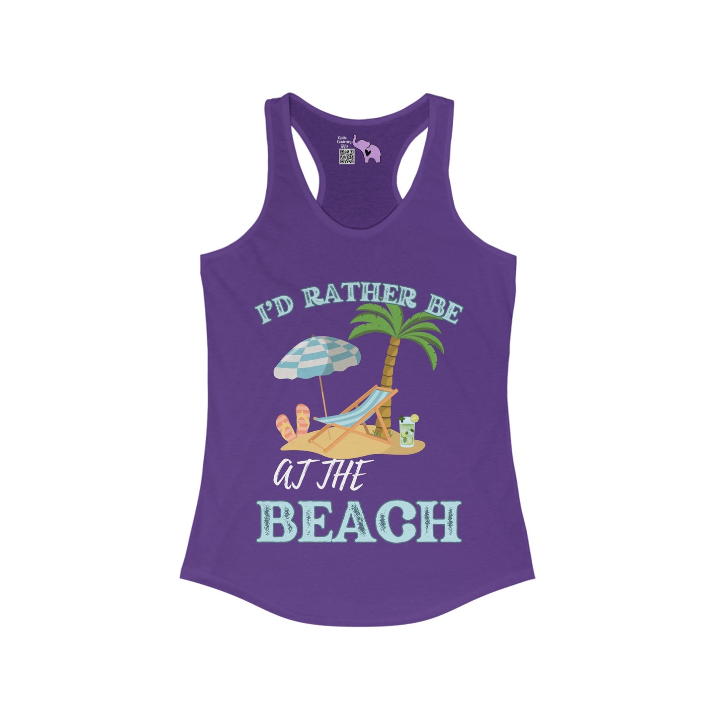 I'd Rather Be At The Beach Women's Ideal Racerback Tank