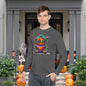 Patchwork Pumpkin Heart Adult Long Sleeve Tee