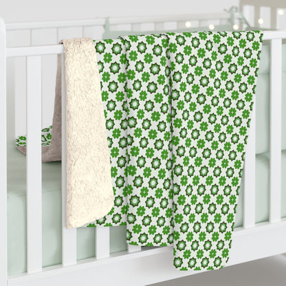 Emerald Star Garden Fleece Blanket