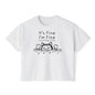 It's Fine I'm Fine Everything's Fine (Cat) Women's Boxy Tee